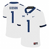 West Virginia Mountaineers 1 Shelton Gibson White College Football Jersey Dzhi,baseball caps,new era cap wholesale,wholesale hats